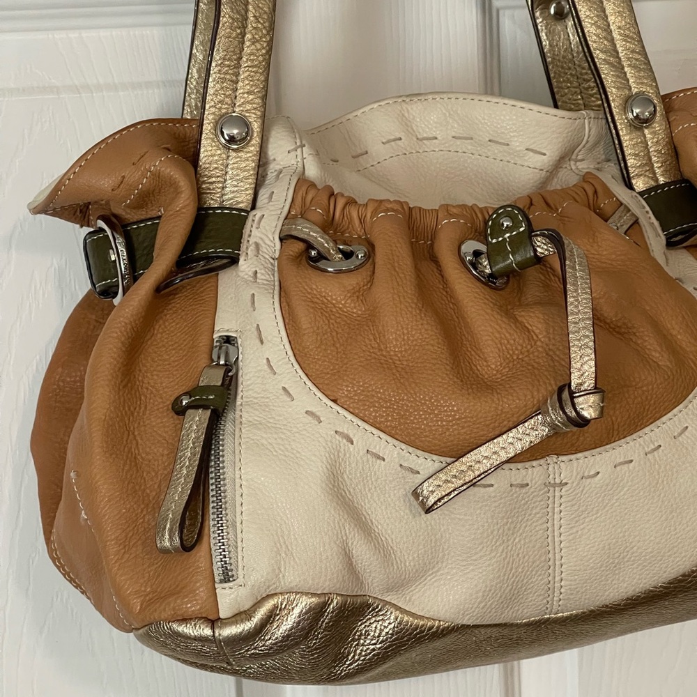 B Makowsky Lisbon Women's Handbag Purse Multicolor Leather Satchel Tote - Picture 6 of 16